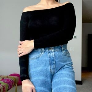 ASOS Flounce Off the shoulder Bodysuit